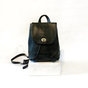 1990s Vintage Leather Coach Backpack Purse